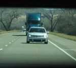 The guy in this truck followed us for about 50 miles.
Called us "Itty Bitty"s on the CB.